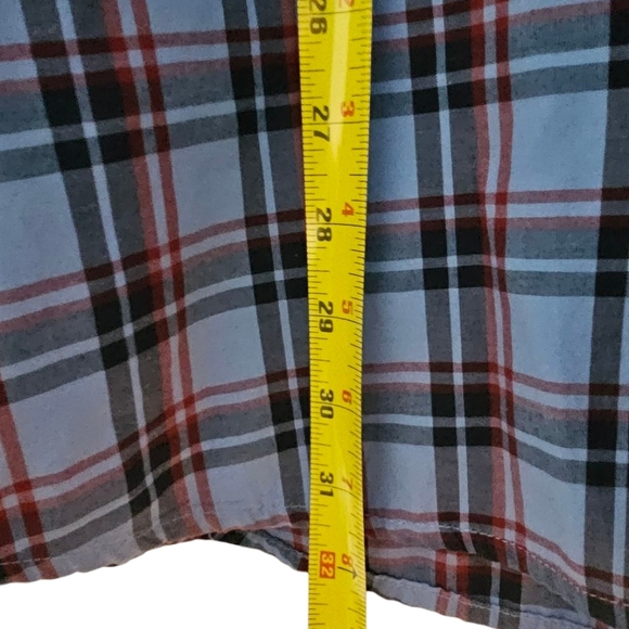 DC Shoes - Men's Plaid Skateboard Button Down Collared Shirt With Pocket - Picture 6 of 6